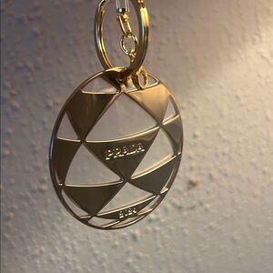 Prada Geometric Gold Bag Charm 2024